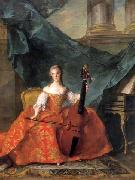 Jean Marc Nattier Madame Henriette playing the Gamba oil painting reproduction